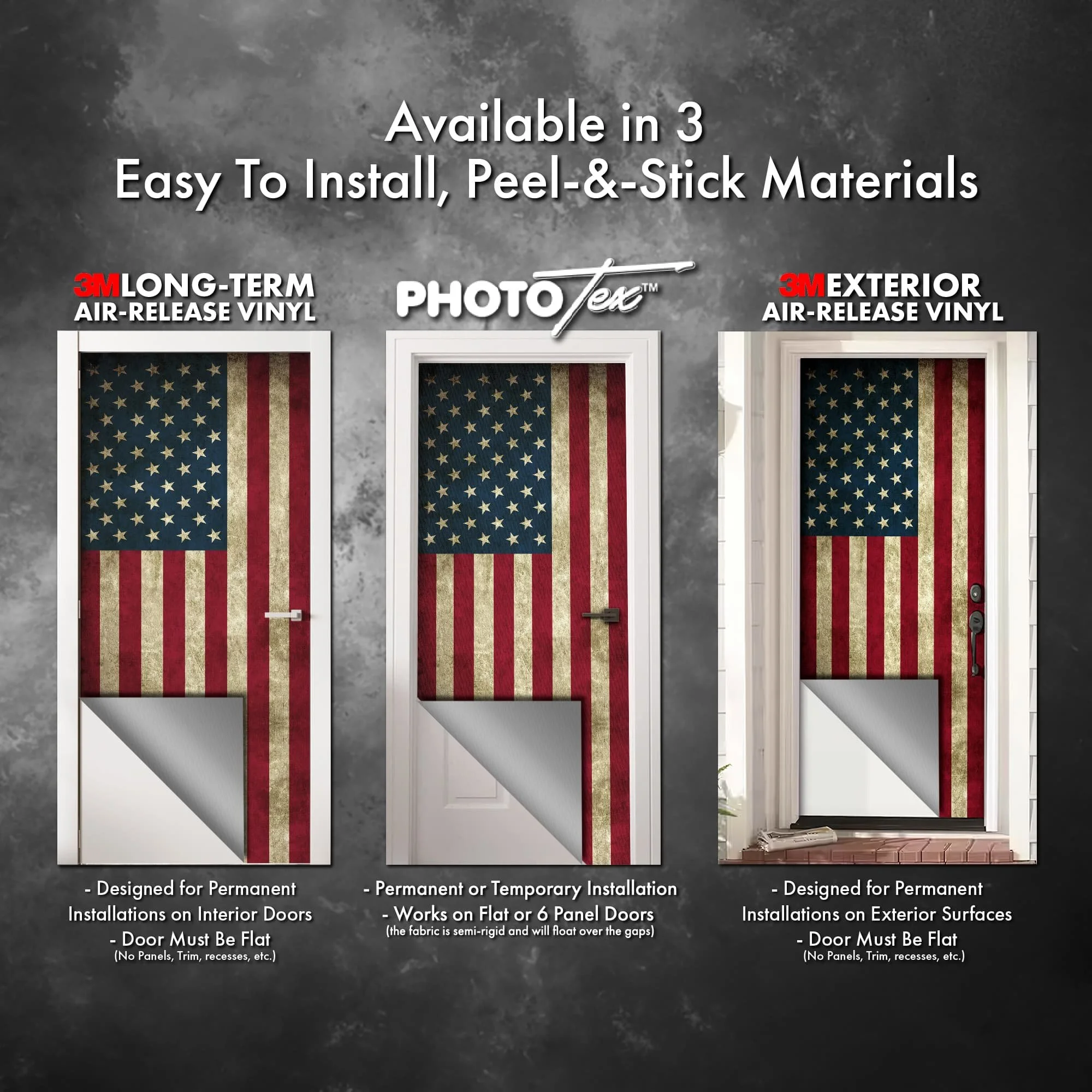 Knotty Alder 6 Panel Vinyl Custom-Printed Door Wrap